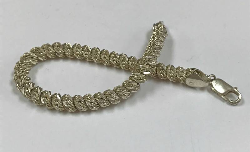 Massives 925Er Silber Sterlng Verdreht Kette Damen Armband von GOLDKNOX