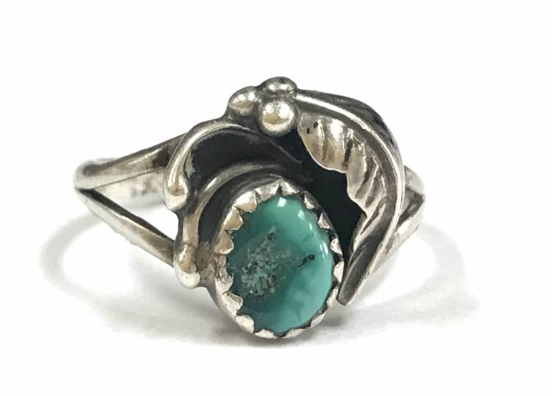 Vintage Sterling Silber Und Türkis Frauen Ring von GOLDKNOX