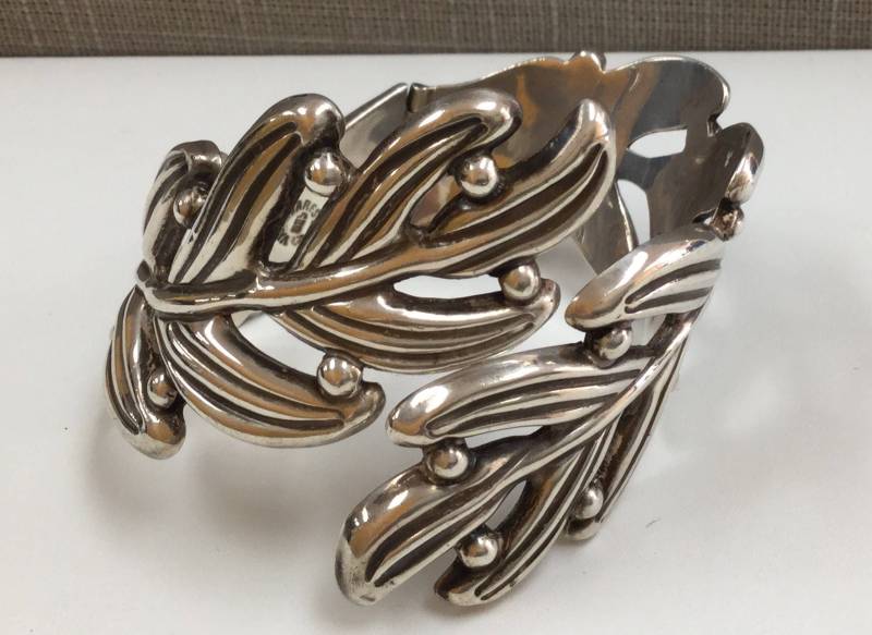 Vintage Valladares Sterling Silber Feder Armreif von GOLDKNOX