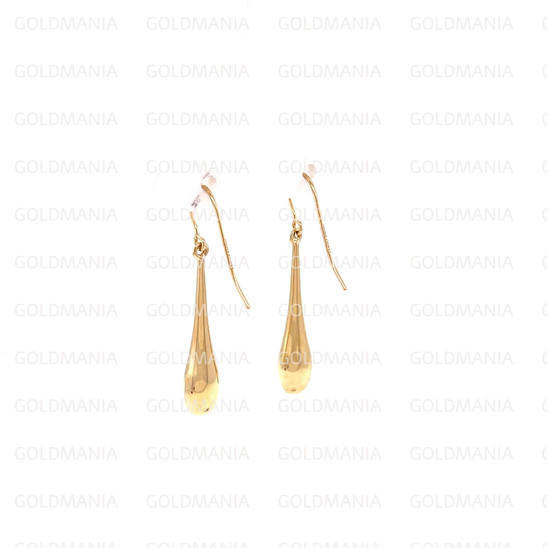 14K Gelbgold Teardrop Ohrring Set, Echtgold Ohrringe, Träne Gold Tropfen Kleine Goldohrringe, Frauen Ohrringe von GOLDMANIA