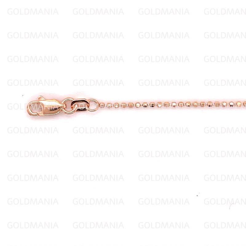 14K Rose Gold Diamantschliff Kugelkette | 1.20 Mm von GOLDMANIA