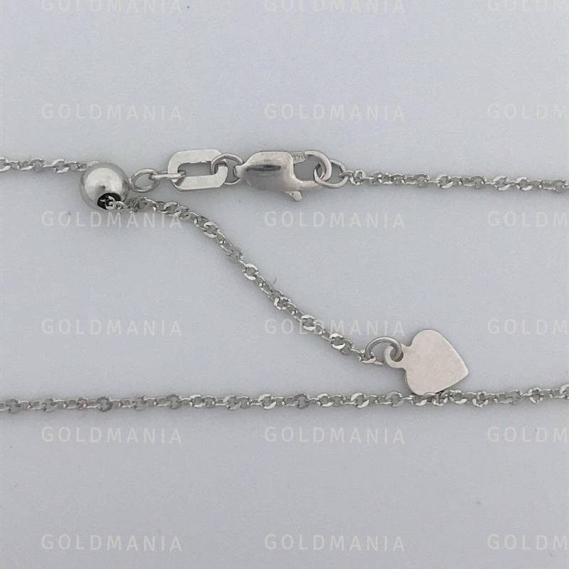 14K Solid Gold Twisted Kabel-Ketten-Halskette Einstellbar Bis 52 cm von GOLDMANIA