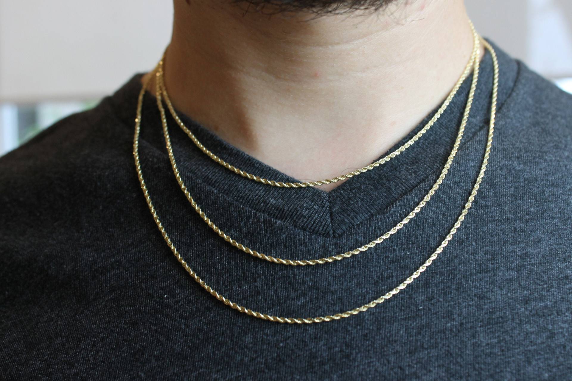 14K Goldkette, 1, 5mm Goldkette, Unisex Layering Kette, Damen Herren Geschenk Für Sie Und Ihn, Zierliche Kette von GOLDNCHAINS