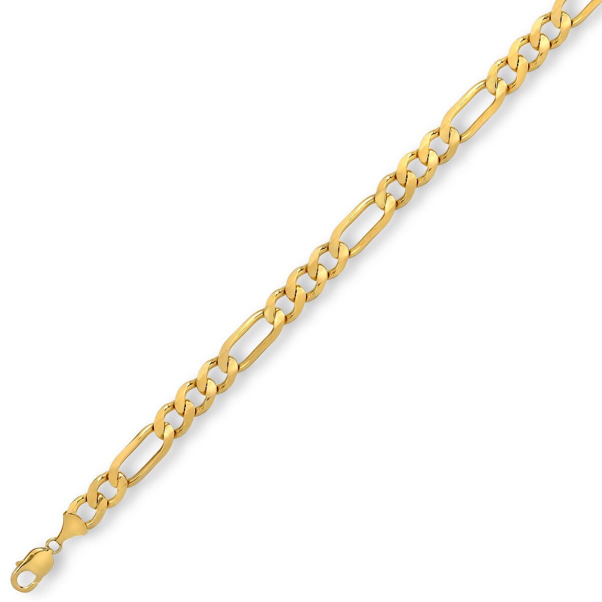 Grob 11, 8mm Figaro Gold Kette, Dicke Goldkette, Herren Goldkette, Schmuck, Echtes Massives 14K Halskette von GOLDNCHAINS