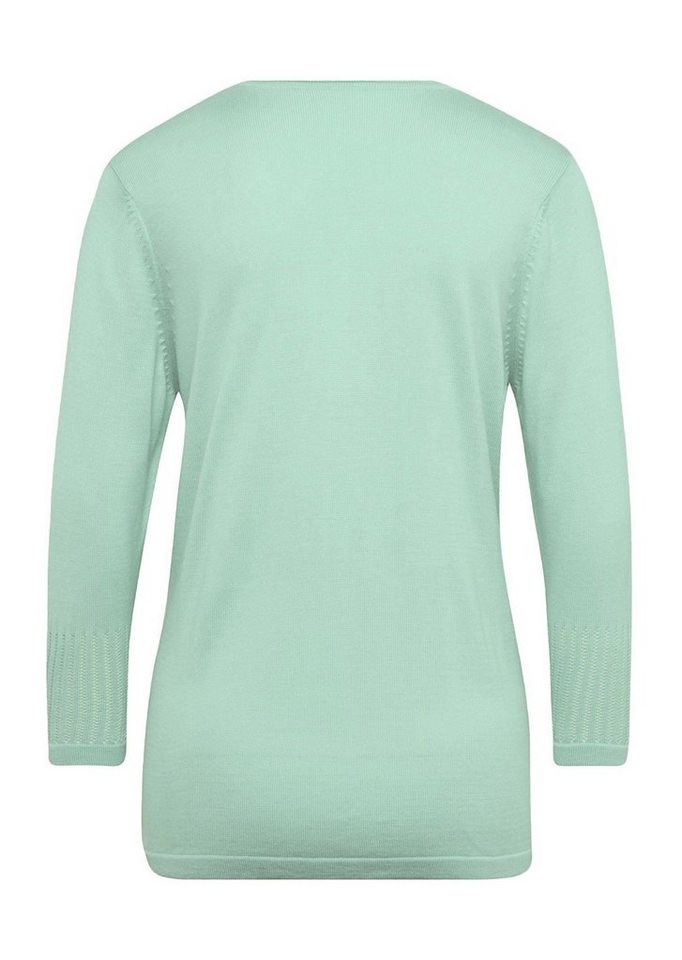 GOLDNER 3/4 Arm-Pullover Kurzgröße: Ajour-Pullover mit Durchbrüchen von GOLDNER
