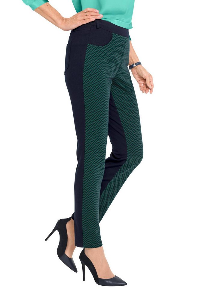 GOLDNER 7/8-Caprijeans Formstabile Jerseyhose in trendigem Materialmix von GOLDNER