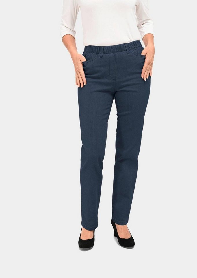 GOLDNER Bequeme Jeans Kurzgröße: Klassische Jeansschlupfhose LOUISA von GOLDNER