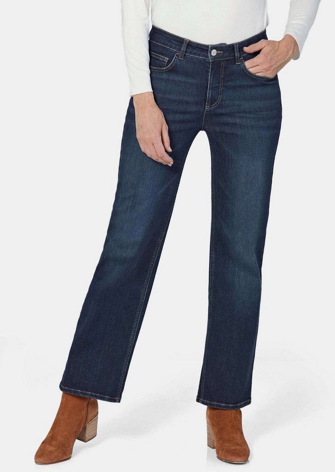 GOLDNER Bequeme Jeans Kurzgröße: Denim Jeans mit weitem Bein GOLDNER Bequeme Jeans Kurzgröße: Denim Jeans mit weitem Bein von GOLDNER