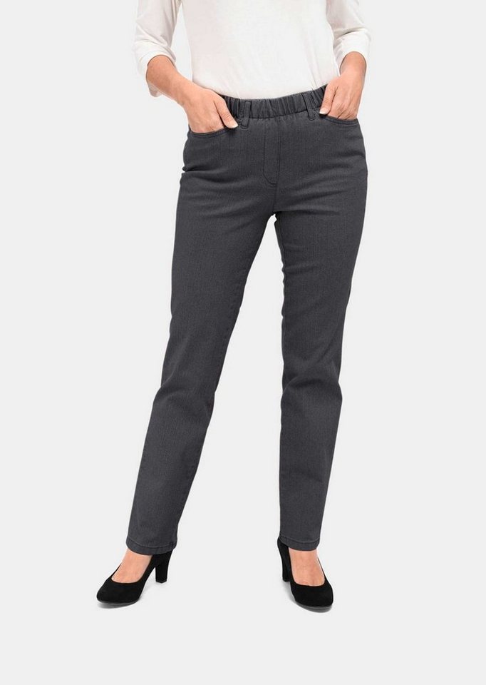 GOLDNER Bequeme Jeans Kurzgröße: Klassische Jeansschlupfhose LOUISA von GOLDNER