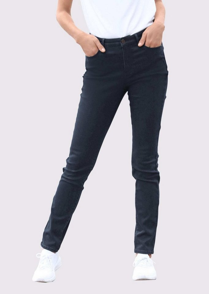 GOLDNER Bequeme Jeans Lange Freizeithose BELLA mit Formbund Slim Fit Stretch-Jeans mit hohem Komfort, Formbund von GOLDNER