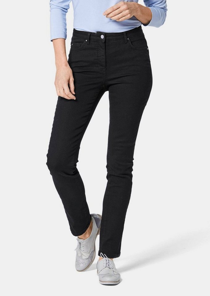GOLDNER Bequeme Jeans Lange Freizeithose BELLA mit Formbund Slim Fit Stretch-Jeans mit hohem Komfort, Formbund von GOLDNER