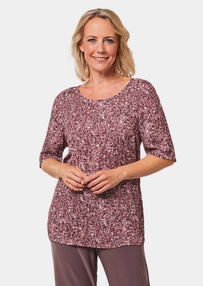 GOLDNER Druckbluse Kurzgröße: Chiffonbluse mit farbbrillantem Druck von GOLDNER