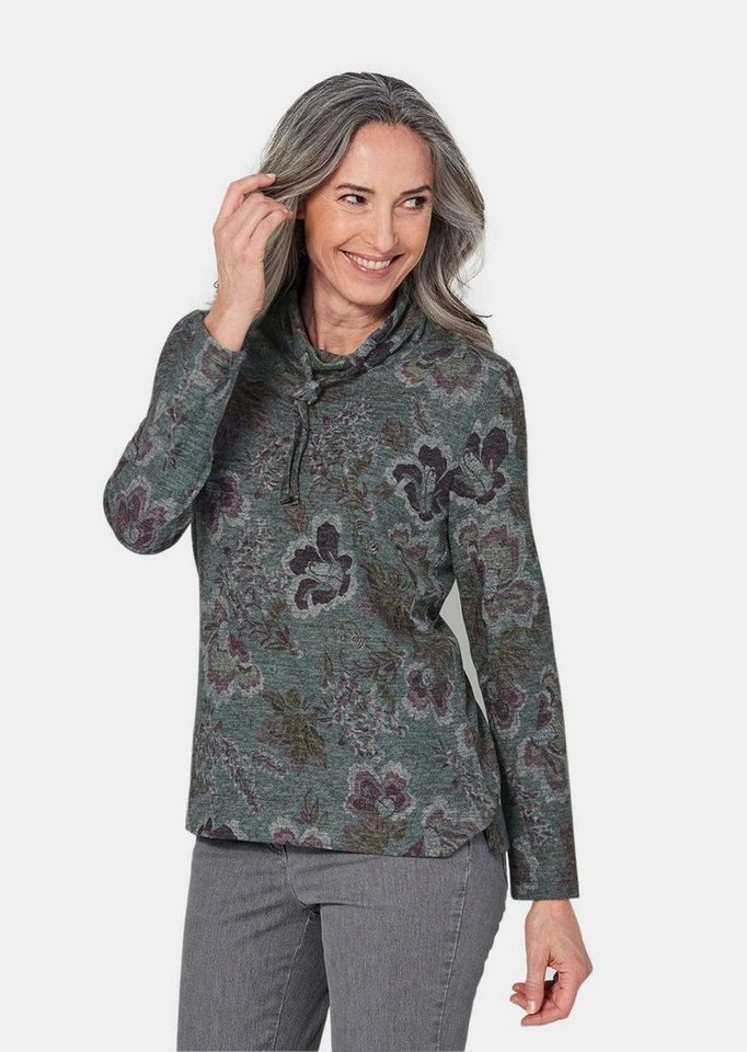 GOLDNER Print-Shirt Langarmshirt in Strickoptik von GOLDNER