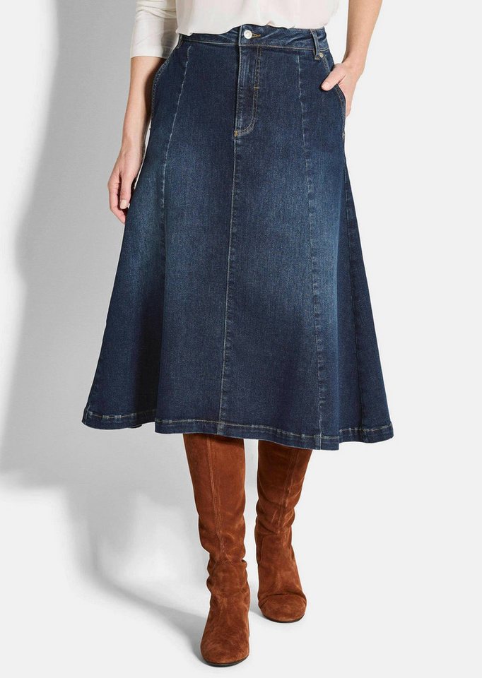 GOLDNER Jeansrock Jeans-Rock in femininer Form von GOLDNER