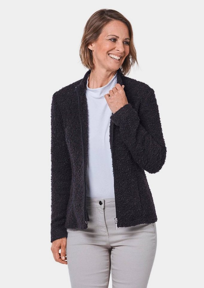 GOLDNER Jerseyblazer Kurzgröße: Kurzgröße - Kuschelweiche Bouclé-Jacke von GOLDNER