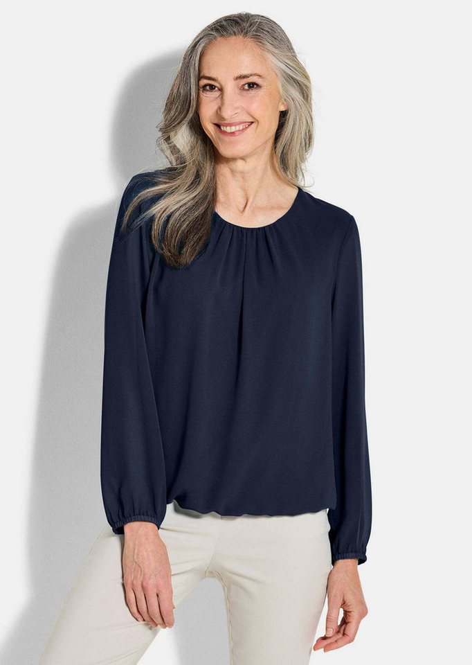 GOLDNER Klassische Bluse Kurzgröße: Elegante Bluse aus Chiffon von GOLDNER