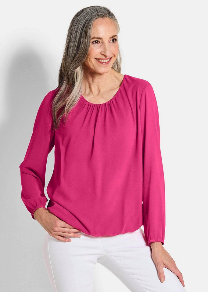 GOLDNER Klassische Bluse Kurzgröße: Elegante Bluse aus Chiffon von GOLDNER