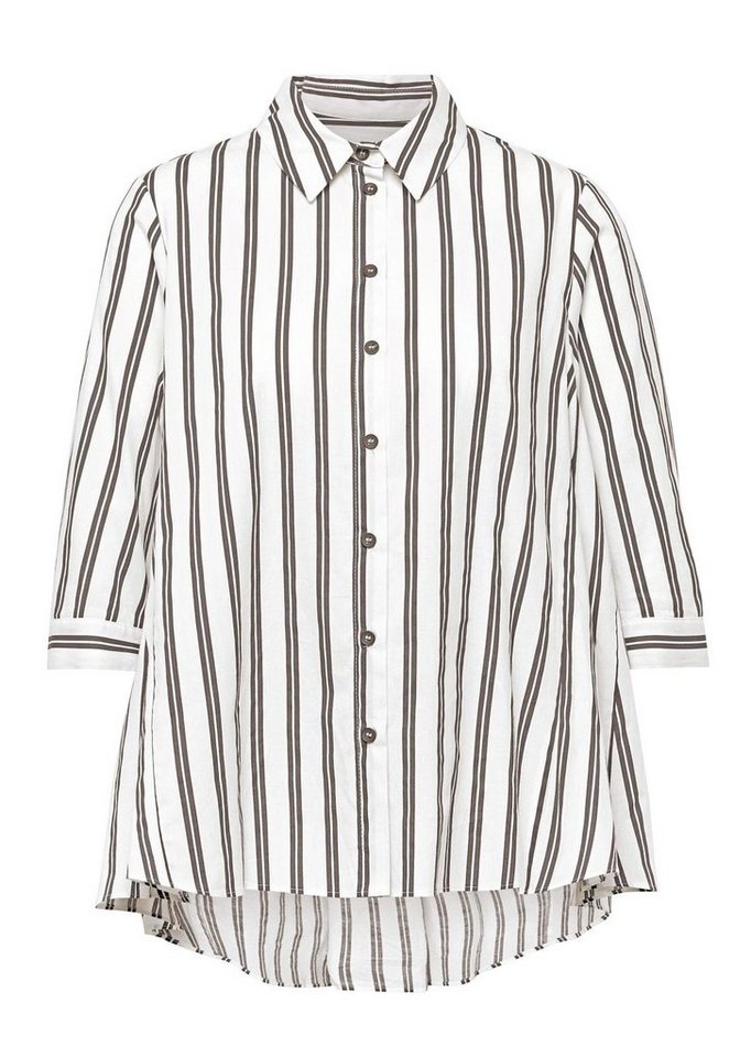 GOLDNER Klassische Bluse Schlichte Baumwoll-Bluse mit 3/4-Arm von GOLDNER