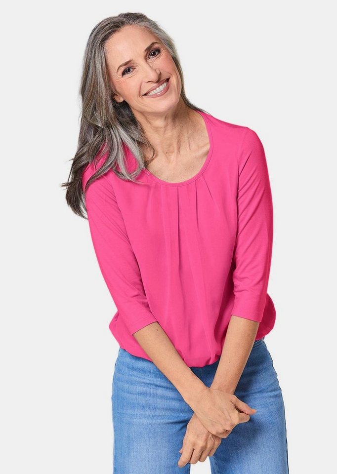 GOLDNER Shirtbluse Gepflegtes Shirt in eleganter Blusen-Optik von GOLDNER