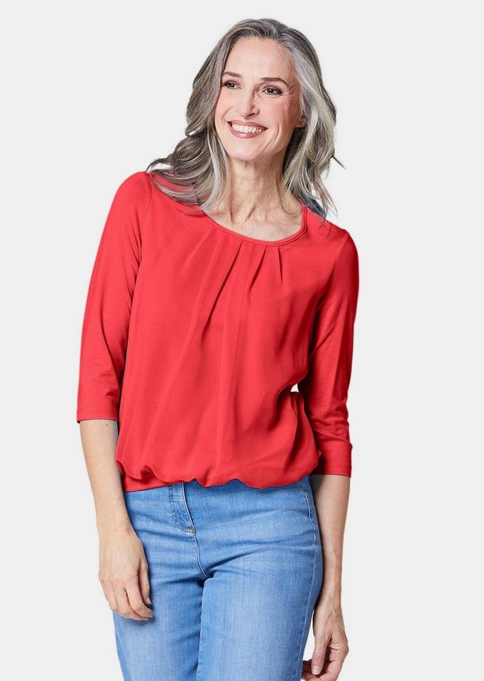 GOLDNER Shirtbluse Gepflegtes Shirt in eleganter Blusen-Optik von GOLDNER