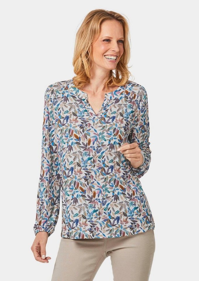 GOLDNER Kurzarmbluse Kurzgröße: Blusenshirt in femininer Form von GOLDNER