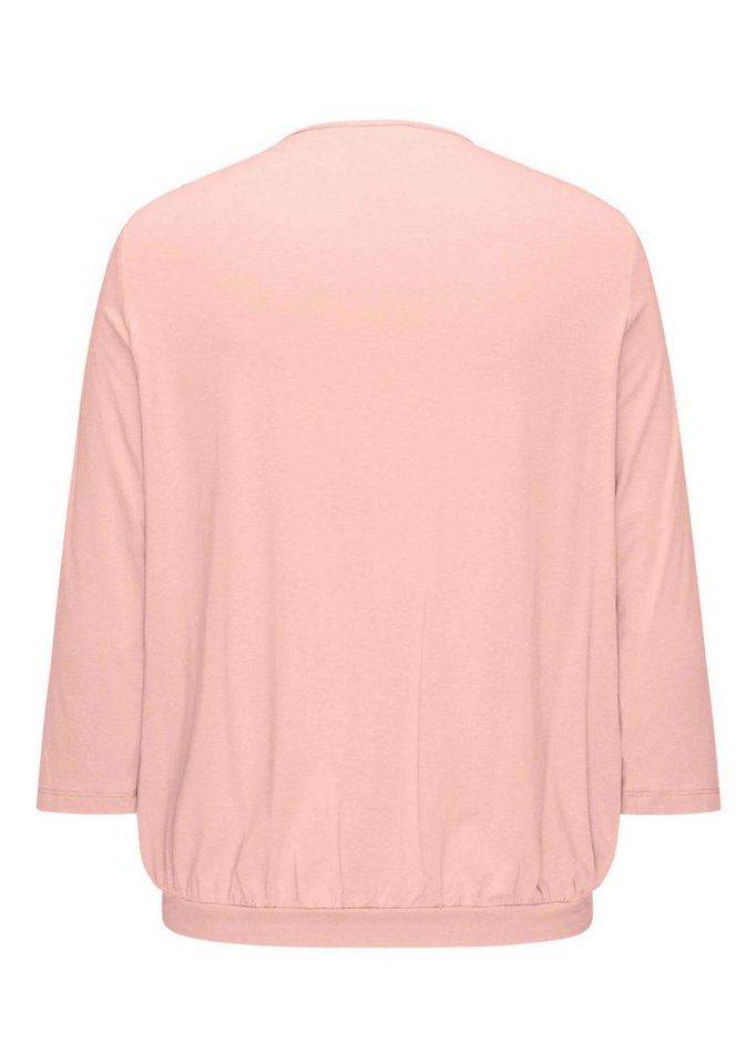 GOLDNER Kurzarmbluse Kurzgröße: Chiffon-Shirt mit 3/4-Arm, Rundhals Damen Sommerbluse, Halbarm, Feierlich, weich, Kunstfaser, Chiffon von GOLDNER