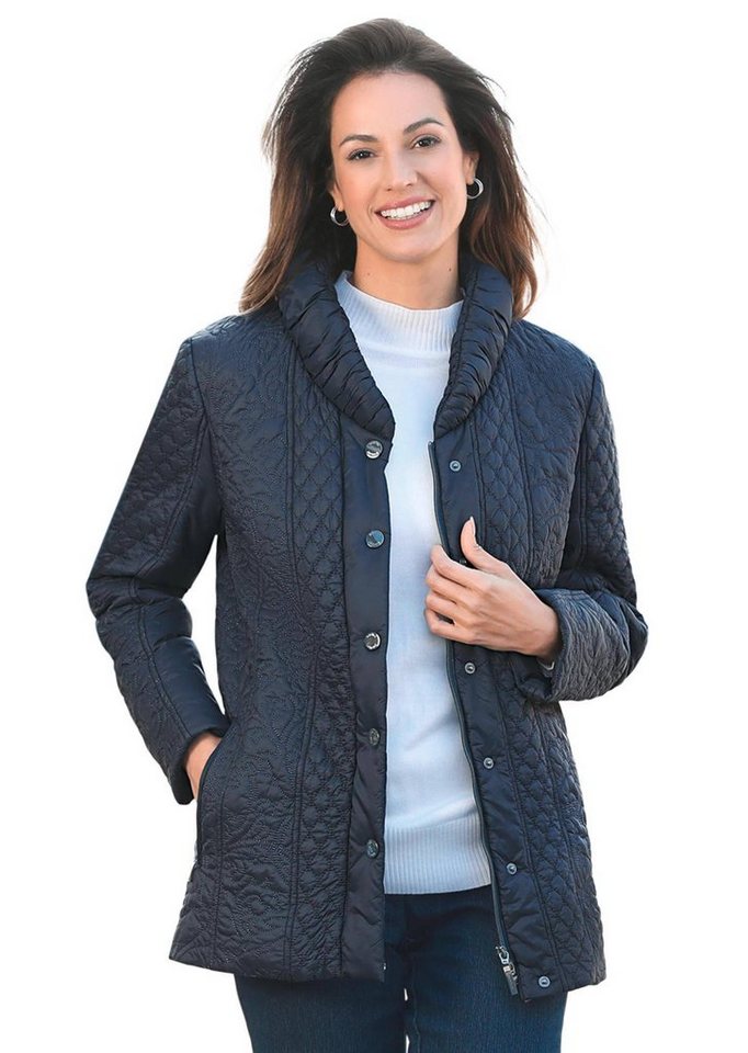 GOLDNER Kurzmantel Kurzgröße: Jacke mit attraktivem Stepp-Mustermix von GOLDNER