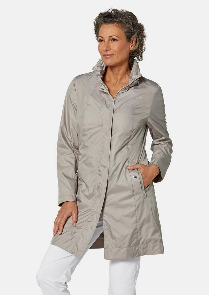 GOLDNER Kurzmantel Leicht wattierter Kurzmantel Matt schimmernde Damen Funktionsjacke mit versteckter Kapuze von GOLDNER