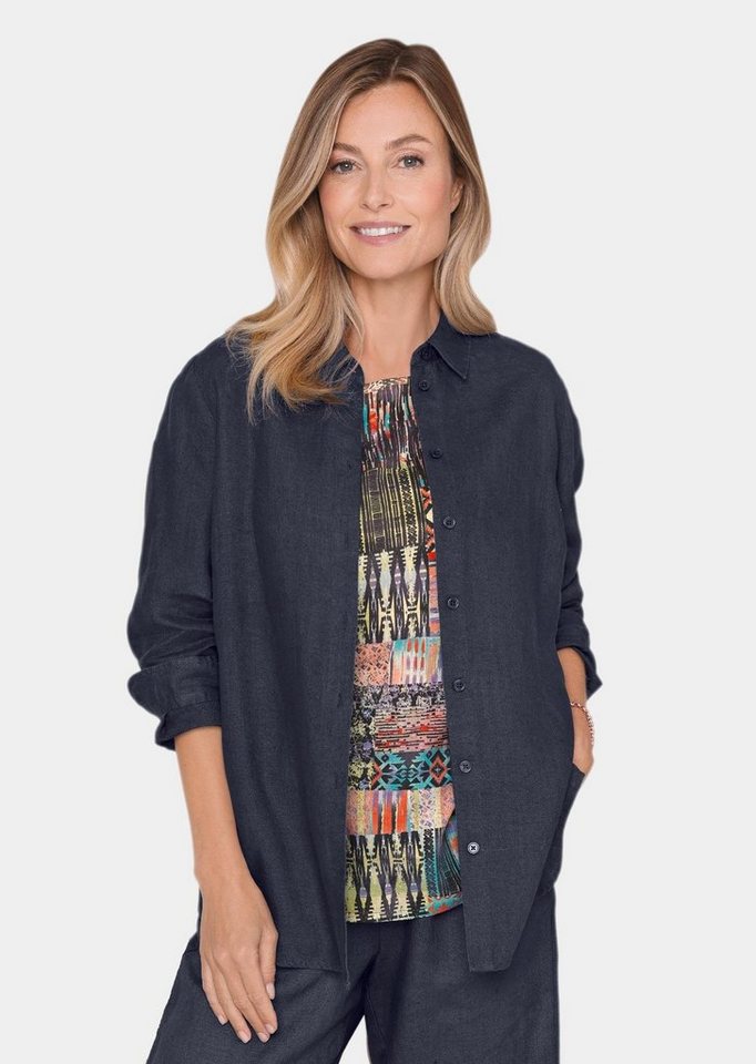 GOLDNER Langarmbluse Bequeme Damen Businessbluse Leichte Bluse aus reinem Leinen in Hemdblusenform GOLDNER Langarmbluse Bequeme Damen Businessbluse Leichte Bluse aus reinem Leinen in Hemdblusenform von GOLDNER