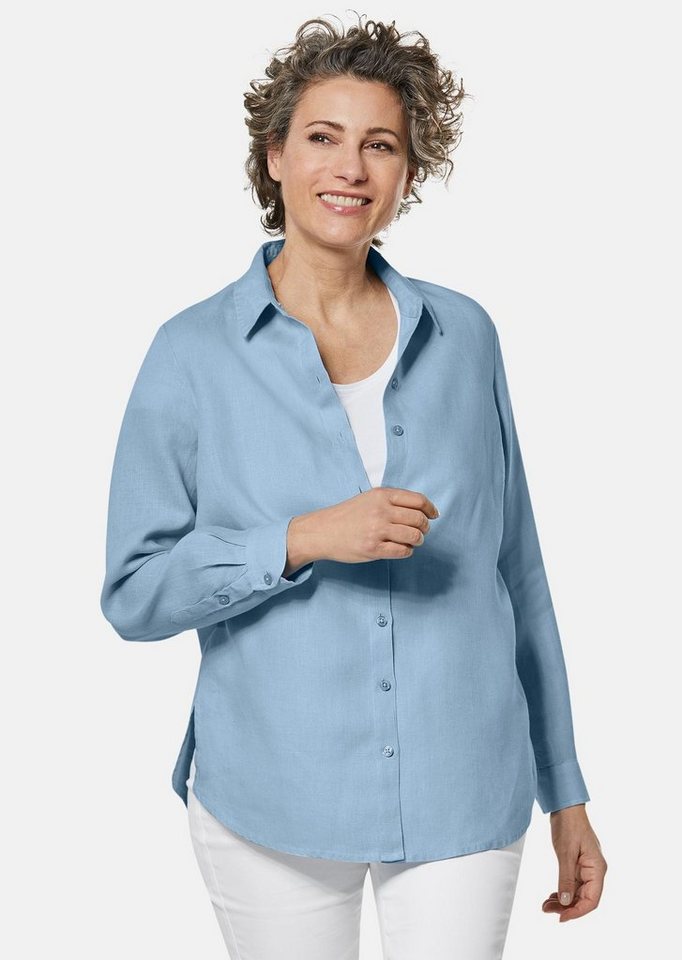 GOLDNER Langarmbluse Bequeme Damen Businessbluse Leichte Bluse aus reinem Leinen in Hemdblusenform GOLDNER Langarmbluse Bequeme Damen Businessbluse Leichte Bluse aus reinem Leinen in Hemdblusenform von GOLDNER