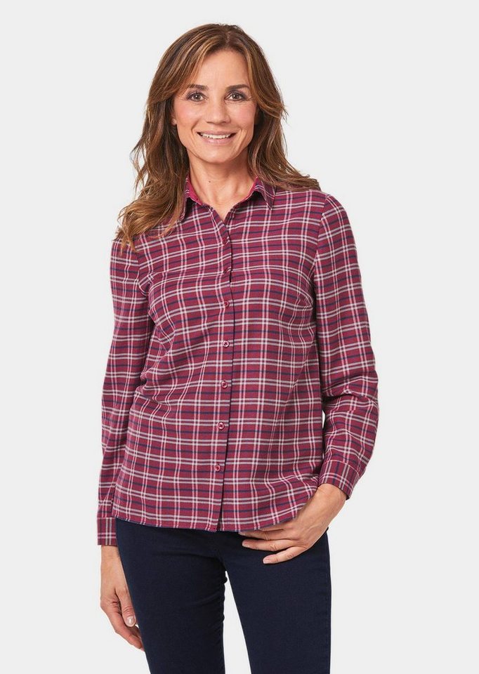 GOLDNER Langarmbluse Modische Karobluse aus weichem Flanell GOLDNER Langarmbluse Modische Karobluse aus weichem Flanell von GOLDNER