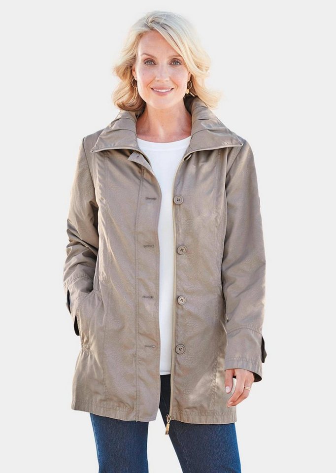 GOLDNER Outdoorjacke Kurzgröße: Longjacke mit tonigem Druck von GOLDNER