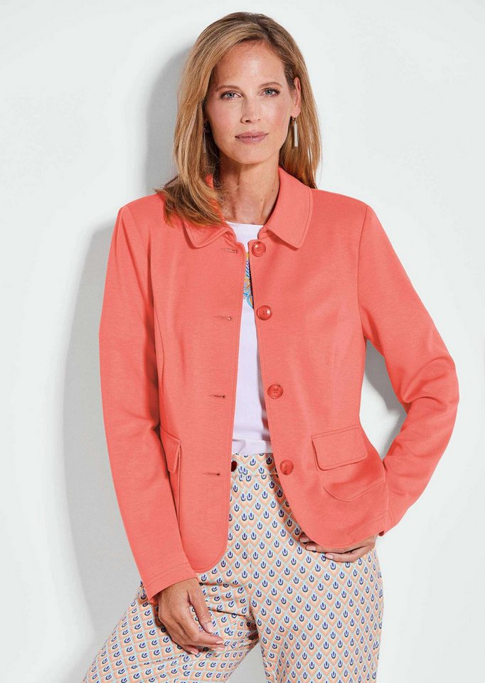 GOLDNER Outdoorjacke Leichte Jacke mit Stehkragen in rot Damen Übergangsjacke, kurz, Langarm, leicht, kleiner Kragen von GOLDNER