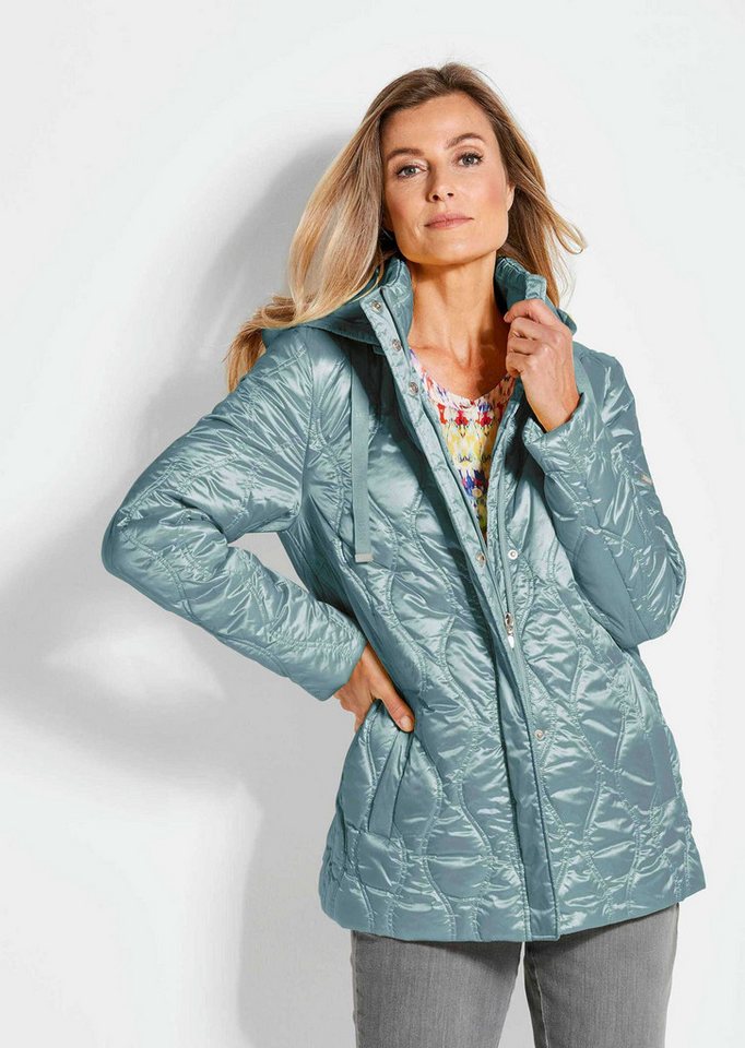 GOLDNER Outdoorjacke Herbstjacke Damen mit welliger Steppung im sportlichen Look Outdoorjacke Damen, Uni, leicht gefüttert, Kapuze von GOLDNER