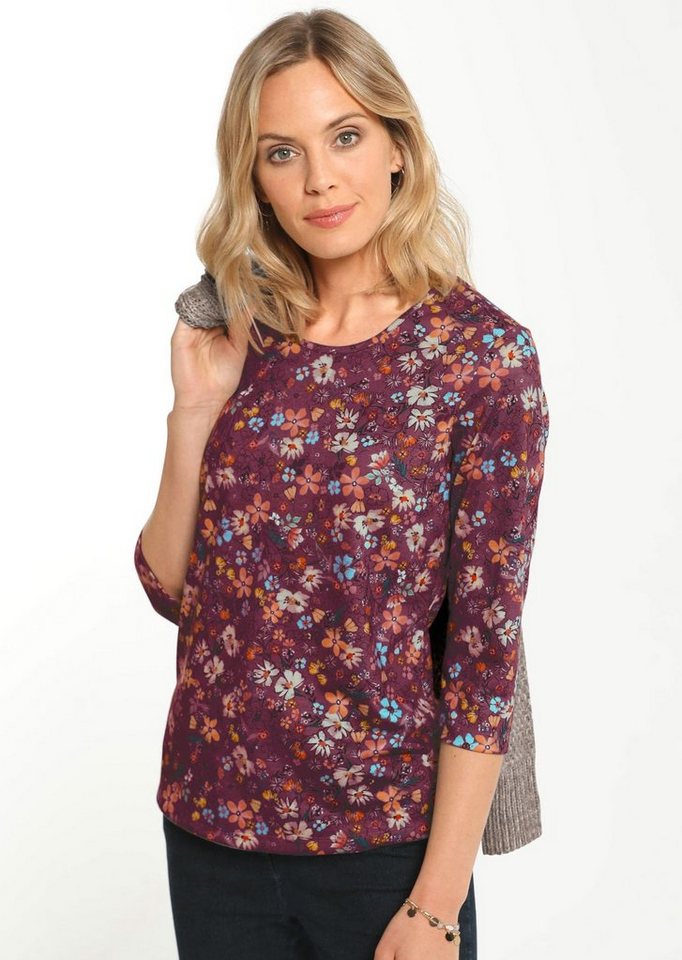 GOLDNER Print-Shirt Raffiniertes Druckshirt mit 3/4-Arm von GOLDNER