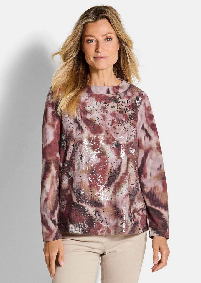 GOLDNER Print-Shirt Sweatshirt in Metallic-Optik von GOLDNER