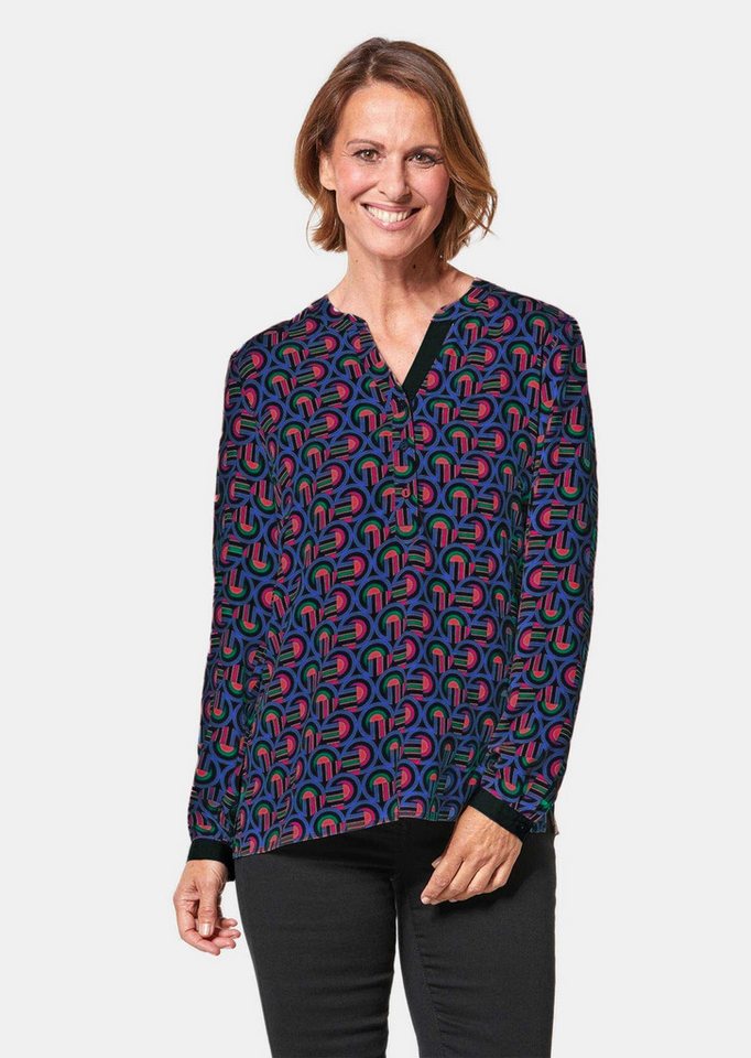GOLDNER Schlupfbluse Moderne Druckbluse in legerer Form von GOLDNER