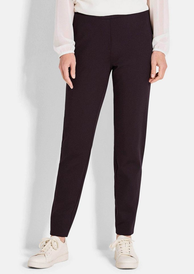 GOLDNER Schlupfhose Slim Fit Hose BELLA mit Schlupfbund Schmal geschnittene Hose in edler Punto-di-Roma-Qualität, Viskosehose von GOLDNER