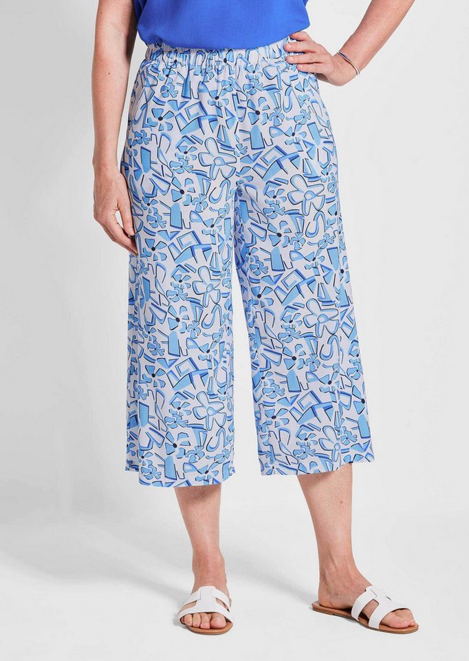 GOLDNER Schlupfhose Kurzgröße: Weite Schlupfhose VERA mit Print Viskosehose, grafisch gemustert, elastisch, Schlupfbund GOLDNER Schlupfhose Kurzgröße: Weite Schlupfhose VERA mit Print Viskosehose, grafisch gemustert, elastisch, Schlupfbund von GOLDNER