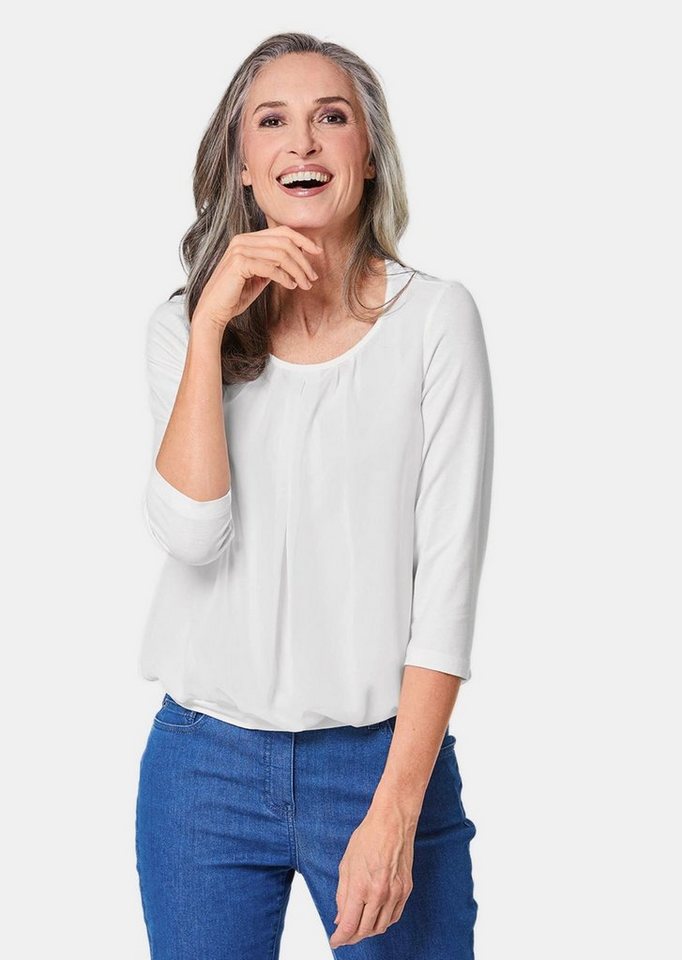 GOLDNER Shirtbluse Gepflegtes Shirt in eleganter Blusen-Optik von GOLDNER