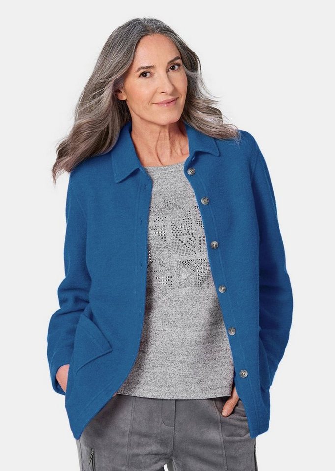 GOLDNER Shirtjacke Kurzgröße: Hemdjacke mit Wollanteil von GOLDNER