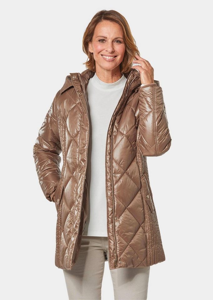 GOLDNER Steppjacke Longsteppjacke mit hübschem Innenfutter von GOLDNER