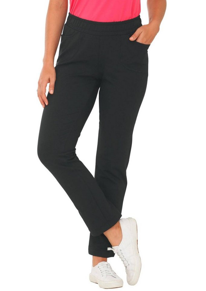 GOLDNER Stoffhose Bequeme Freizeithose mit Schlupfbund und Taschen von GOLDNER
