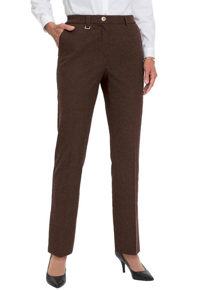 GOLDNER Stoffhose Kurzgröße: Bequeme Hose CARLA mit Bügelfalte von GOLDNER