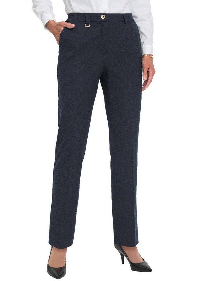 GOLDNER Stoffhose Kurzgröße: Bequeme Hose CARLA mit Bügelfalte von GOLDNER