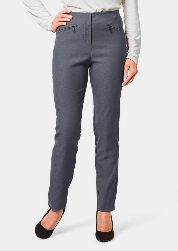 GOLDNER Stoffhose Wärmende Schlupfhose LOUISA in knitterarmer Ware von GOLDNER