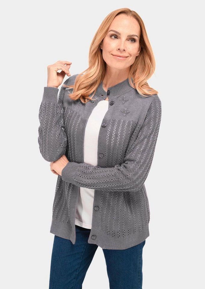 GOLDNER Strickjacke Ajourstrickjacke von GOLDNER