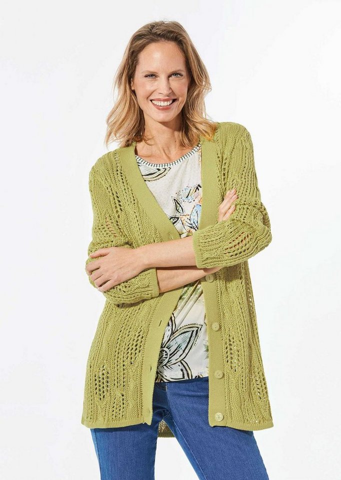 GOLDNER Strickjacke Kurzgröße: Strickjacke mit Knöpfen von GOLDNER