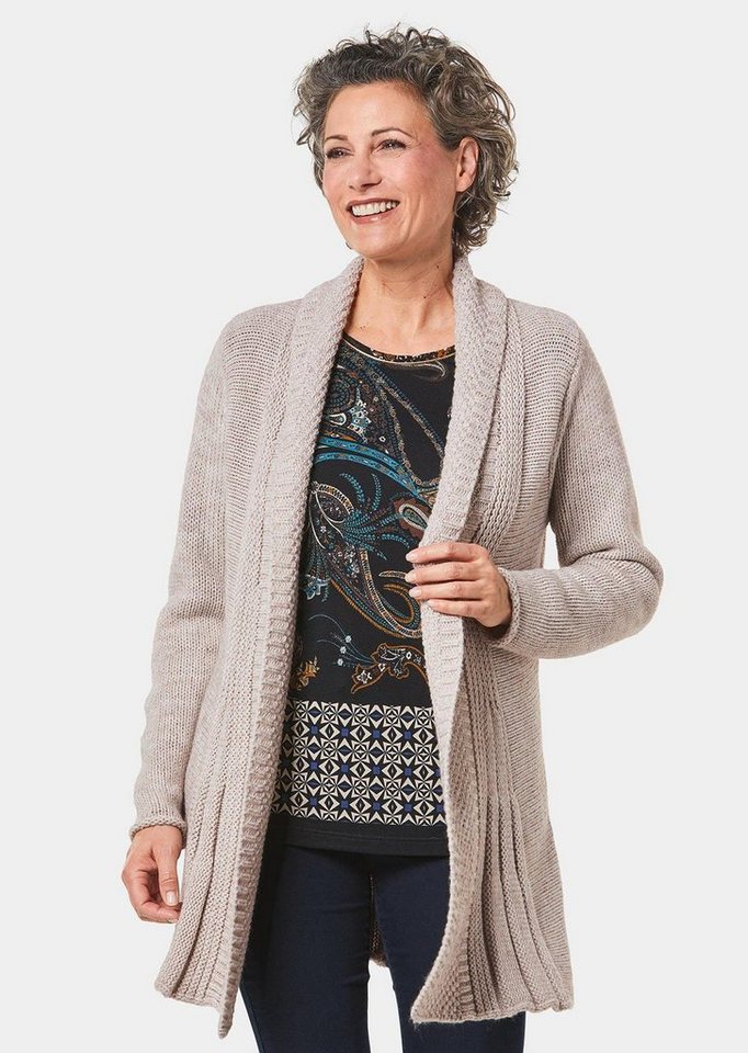 GOLDNER Strickjacke Kurzgröße: Supersofte ausgestellte Strickjacke von GOLDNER