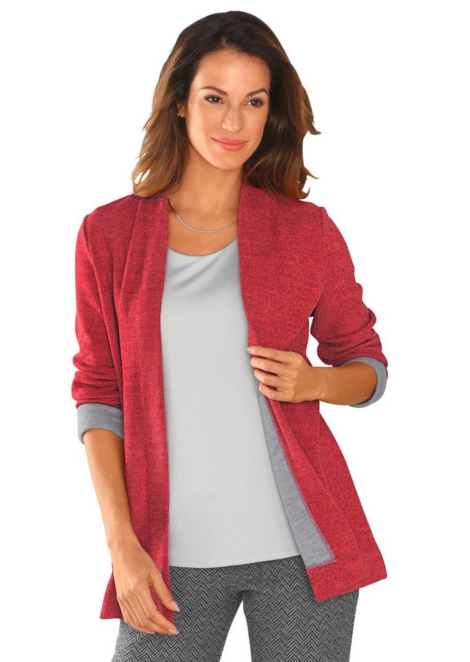 GOLDNER Strickjacke Weicher Strick-Cardigan in verschlussloser Form von GOLDNER